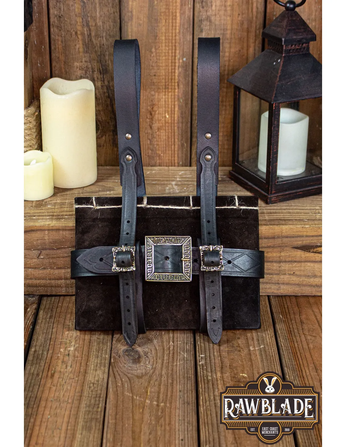 PORTALIBROS MEDIEVAL PARA CINTURóN  NEGRO