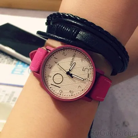 Retro Unique Personality Dial Leather Wrist watch