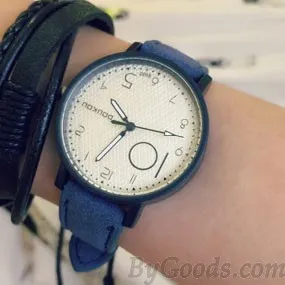 Retro Unique Personality Dial Leather Wrist watch