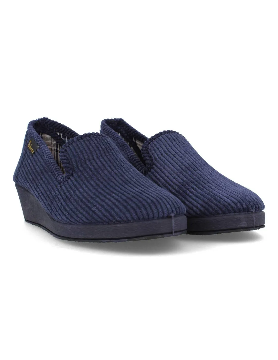 SALEMERA  ZAPATILLAS CASA CUñA CERRADA PANA MARINO