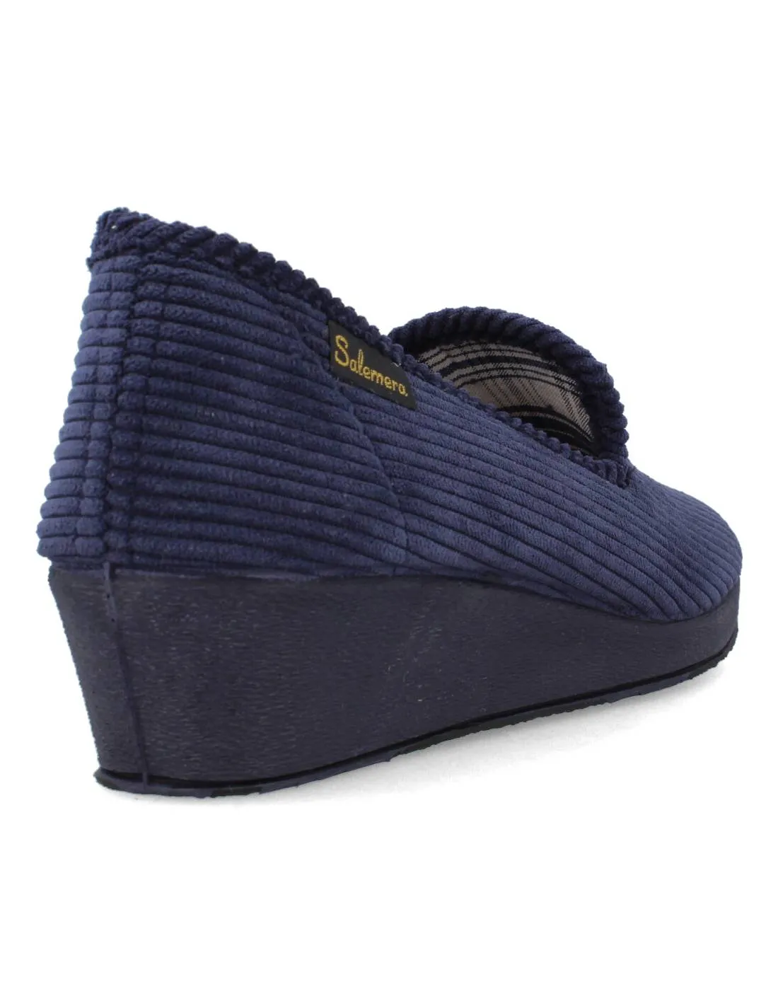 SALEMERA  ZAPATILLAS CASA CUñA CERRADA PANA MARINO