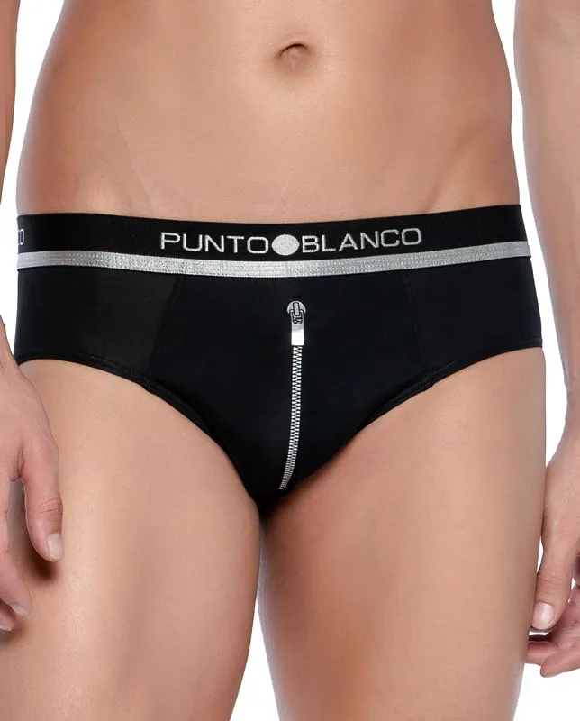 Slip Punto Blanco en microfibra mod. Unzip