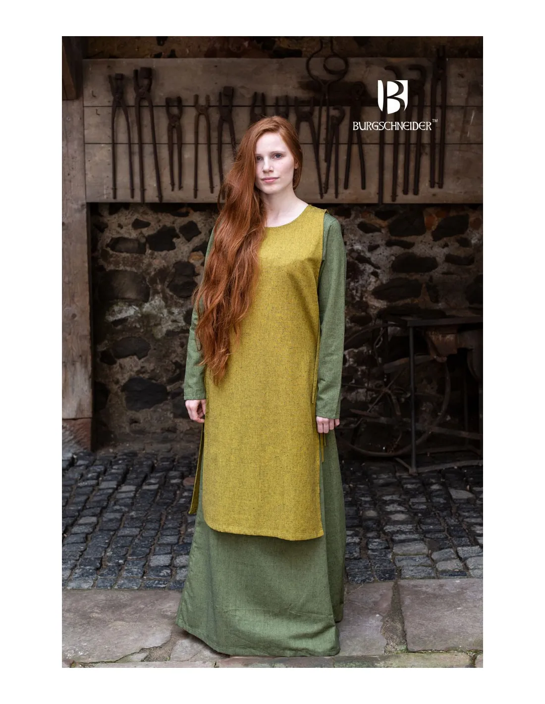 Sobrevesta Medieval Mujer Haithabu Mostaza