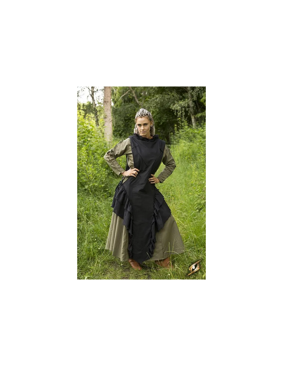 Sobrevesta medieval Raven en nebro