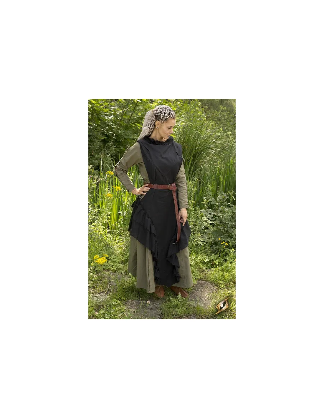 Sobrevesta medieval Raven en nebro