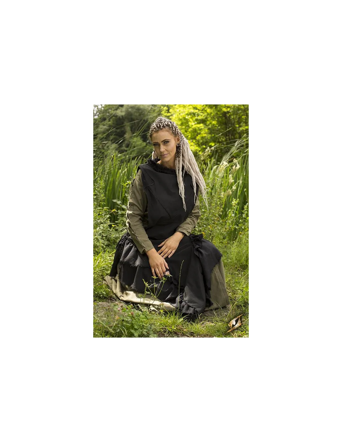 Sobrevesta medieval Raven en nebro