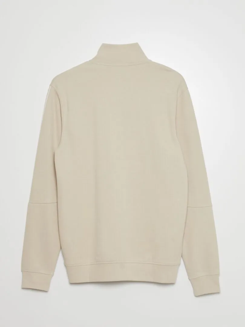 SUDADERA CON INSCRIPCIóN INSPIRADORA  BEIGE