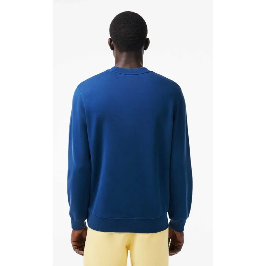 Sudadera Crew Lacoste Logo Retro Para Hombre