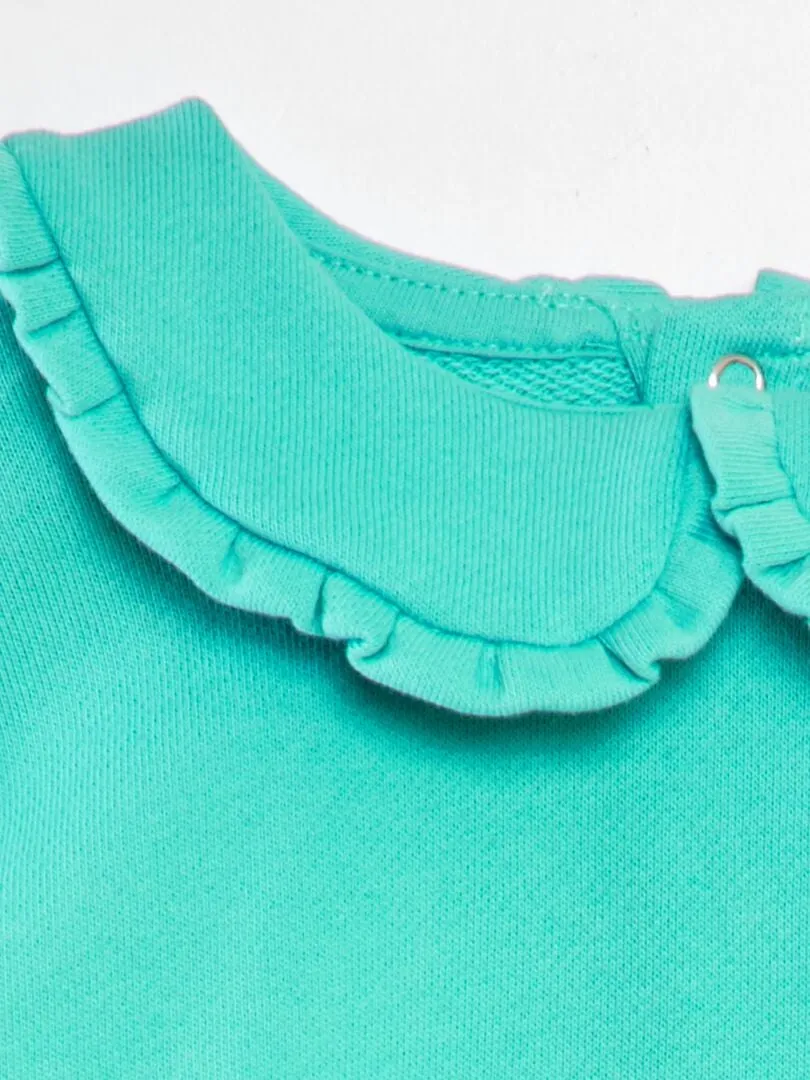 SUDADERA DE ALGODóN CON CUELLO BEBé  AZUL