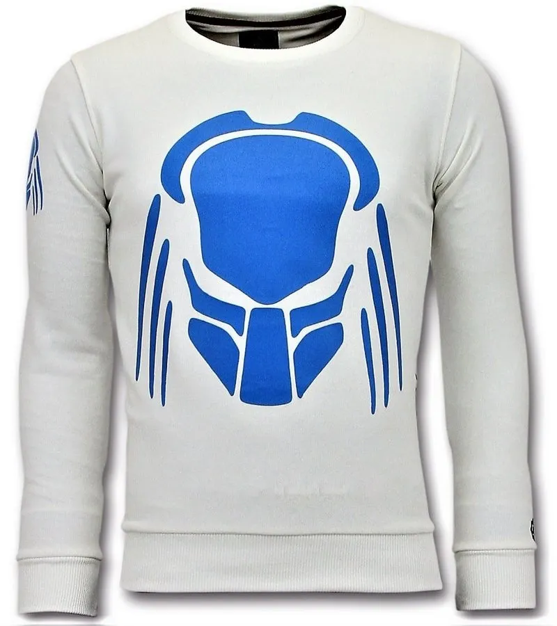 SUDADERA DE HOMBRE  PREDATOR NEON PRINT  BLANCO
