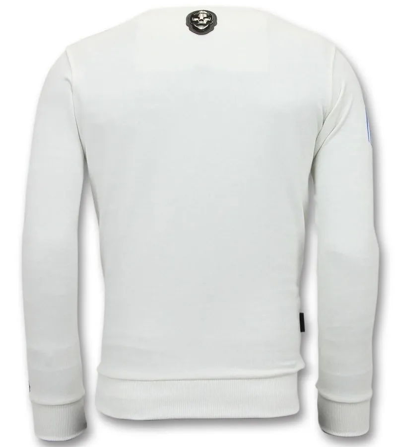 SUDADERA DE HOMBRE  PREDATOR NEON PRINT  BLANCO