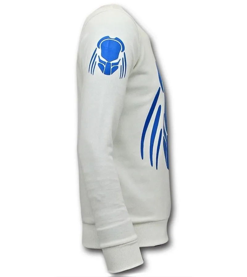 SUDADERA DE HOMBRE  PREDATOR NEON PRINT  BLANCO