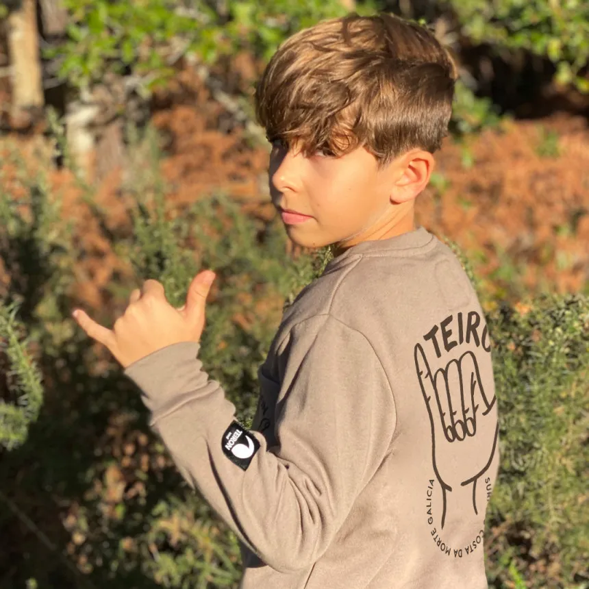 Sudadera Teiron Crew Pocket Hangloose Para Niños