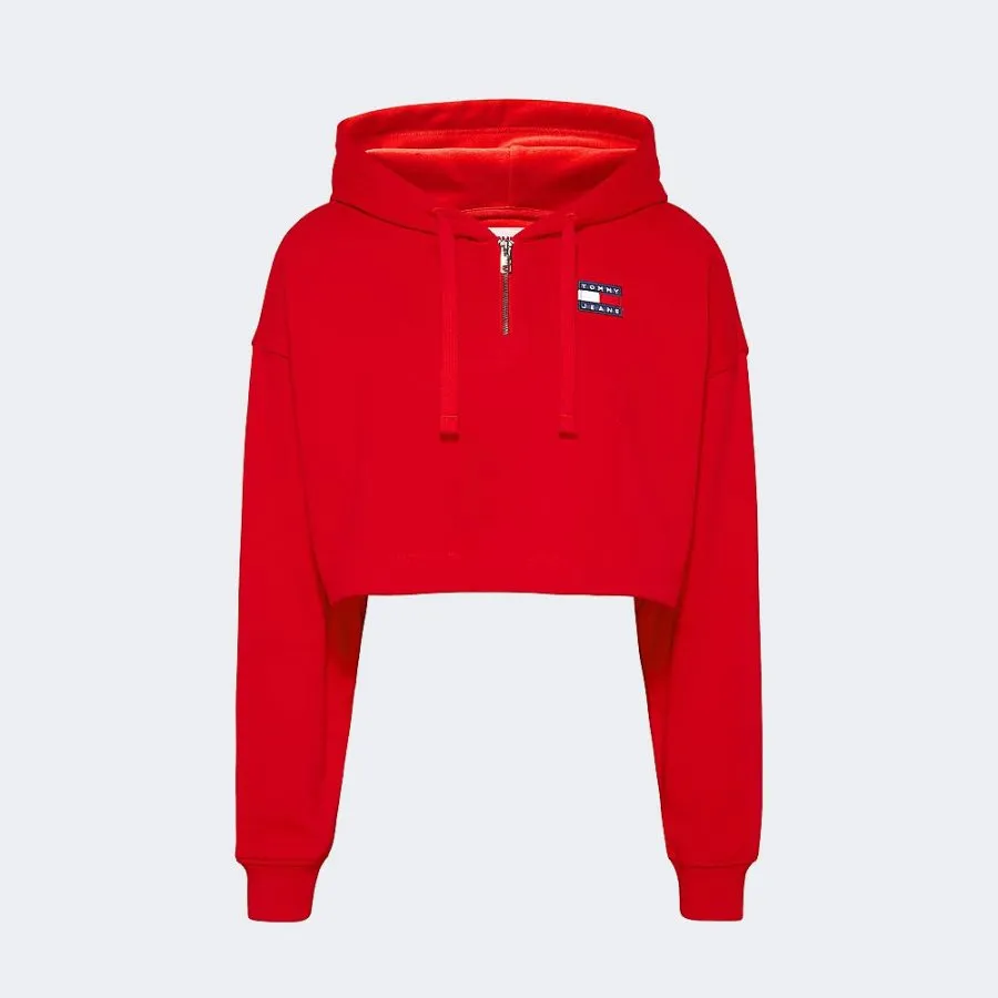 Sudadera TOMMY JEANS TJW SP CRP BADGE 1/4 ZIP HOODIE DW0DW14865