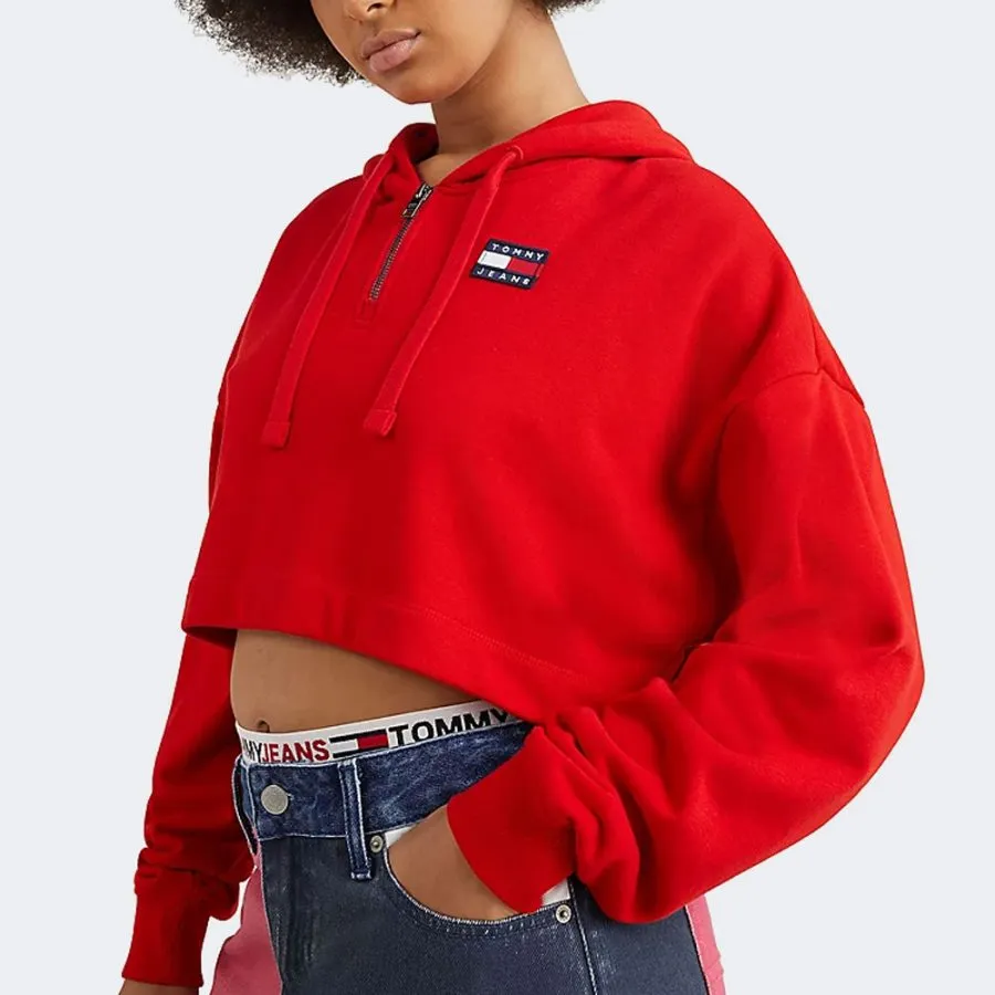 Sudadera TOMMY JEANS TJW SP CRP BADGE 1/4 ZIP HOODIE DW0DW14865