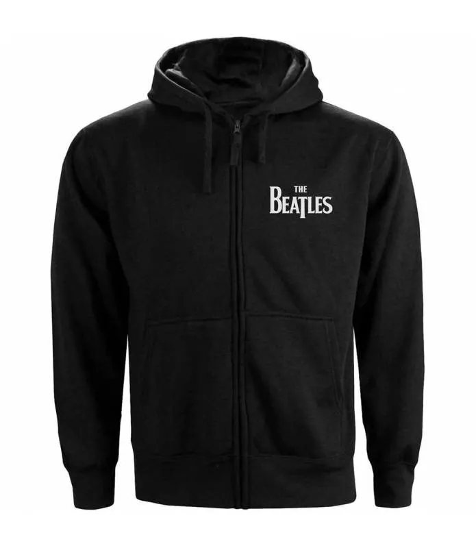 THE BEATLES Drop T Logo Sudadera Capucha y Cremallera Licencia Oficial RockOff BEATHOOD11MB