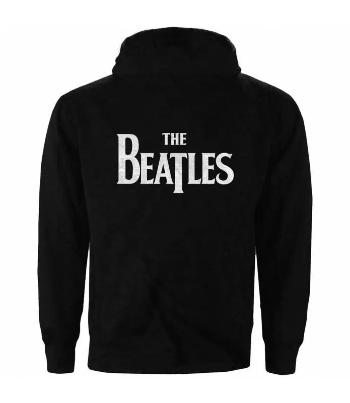 THE BEATLES Drop T Logo Sudadera Capucha y Cremallera Licencia Oficial RockOff BEATHOOD11MB