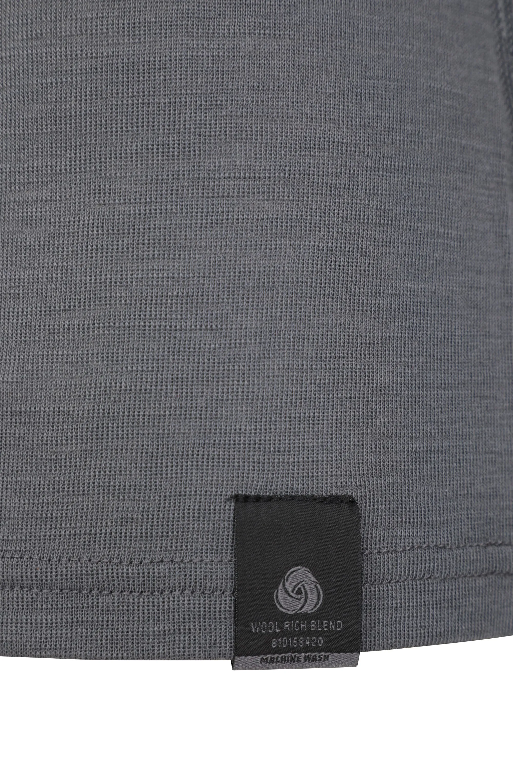 Top de merino con cuello vuelto para mujer