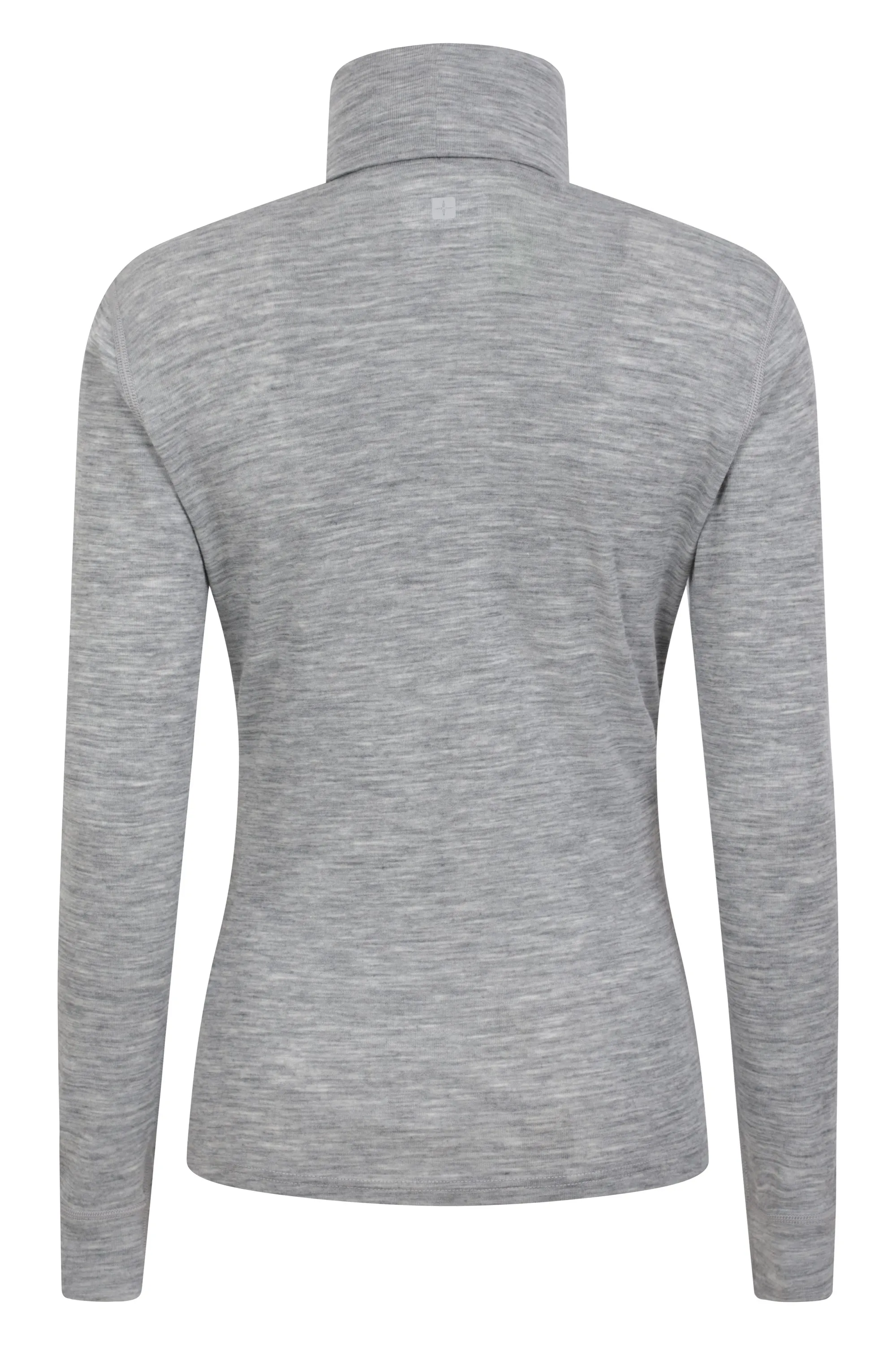 Top de merino con cuello vuelto para mujer