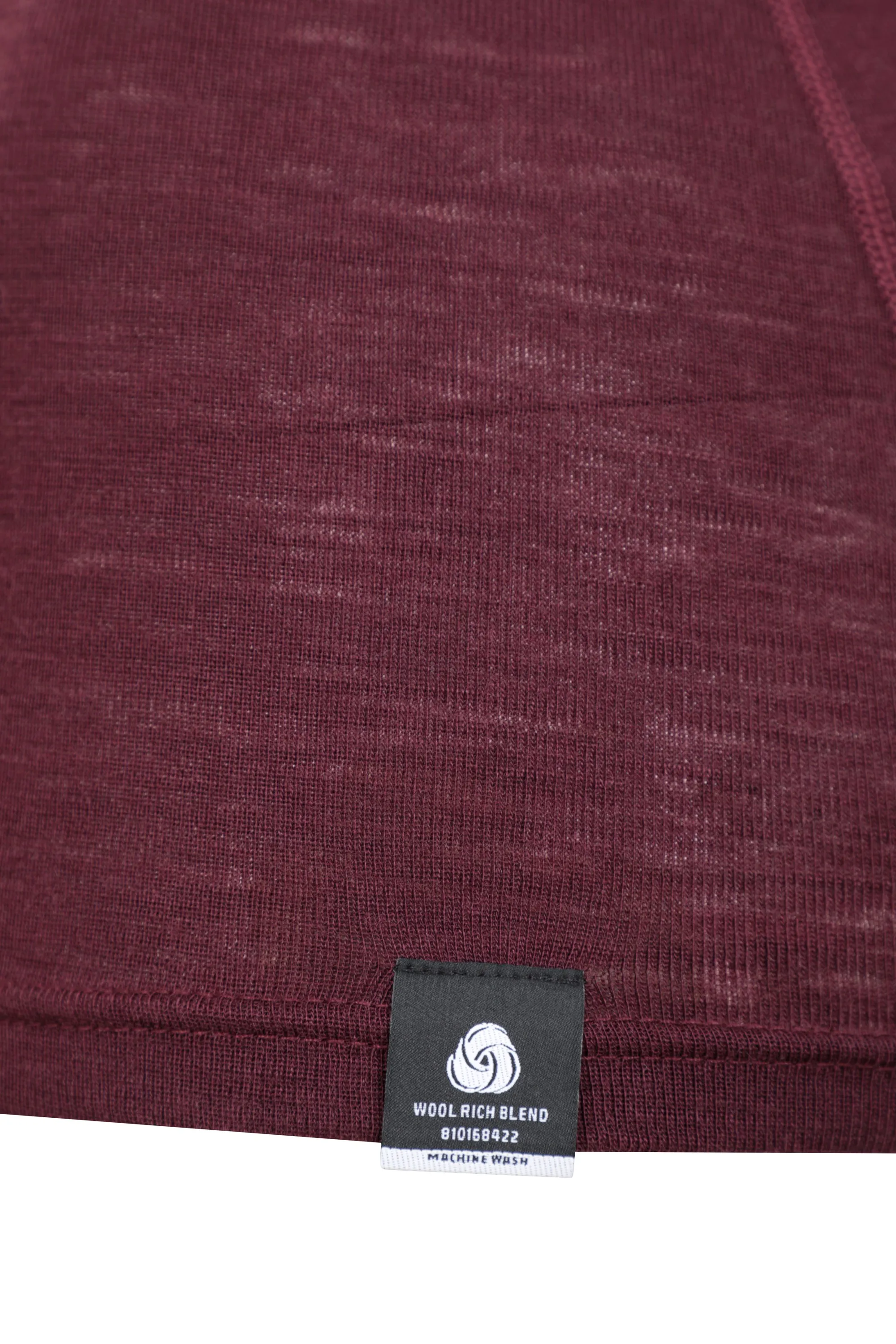 Top de merino con cuello vuelto para mujer