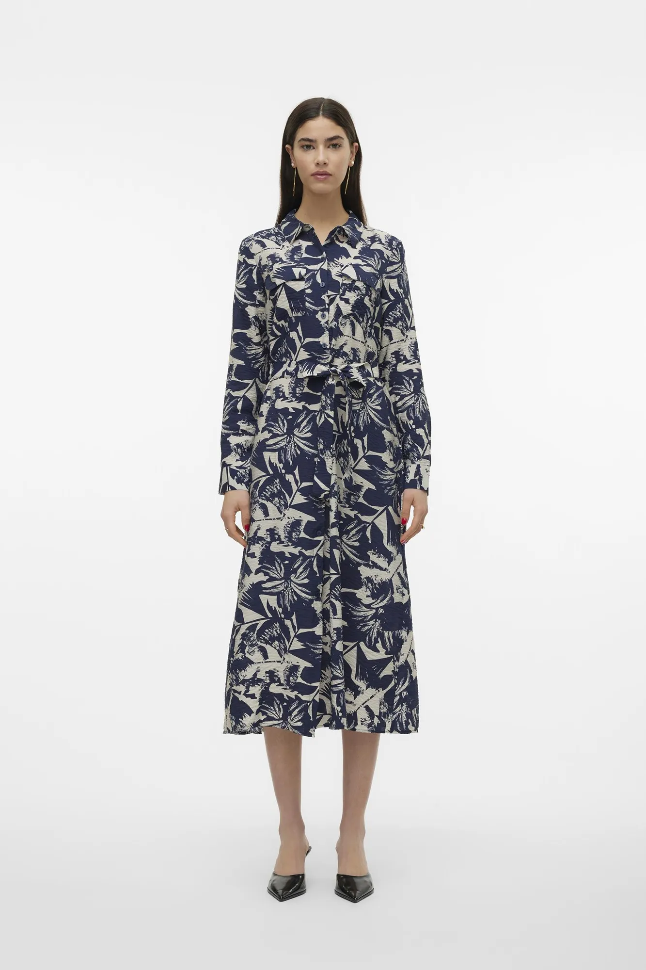 Vero Moda Vestido midi camisero