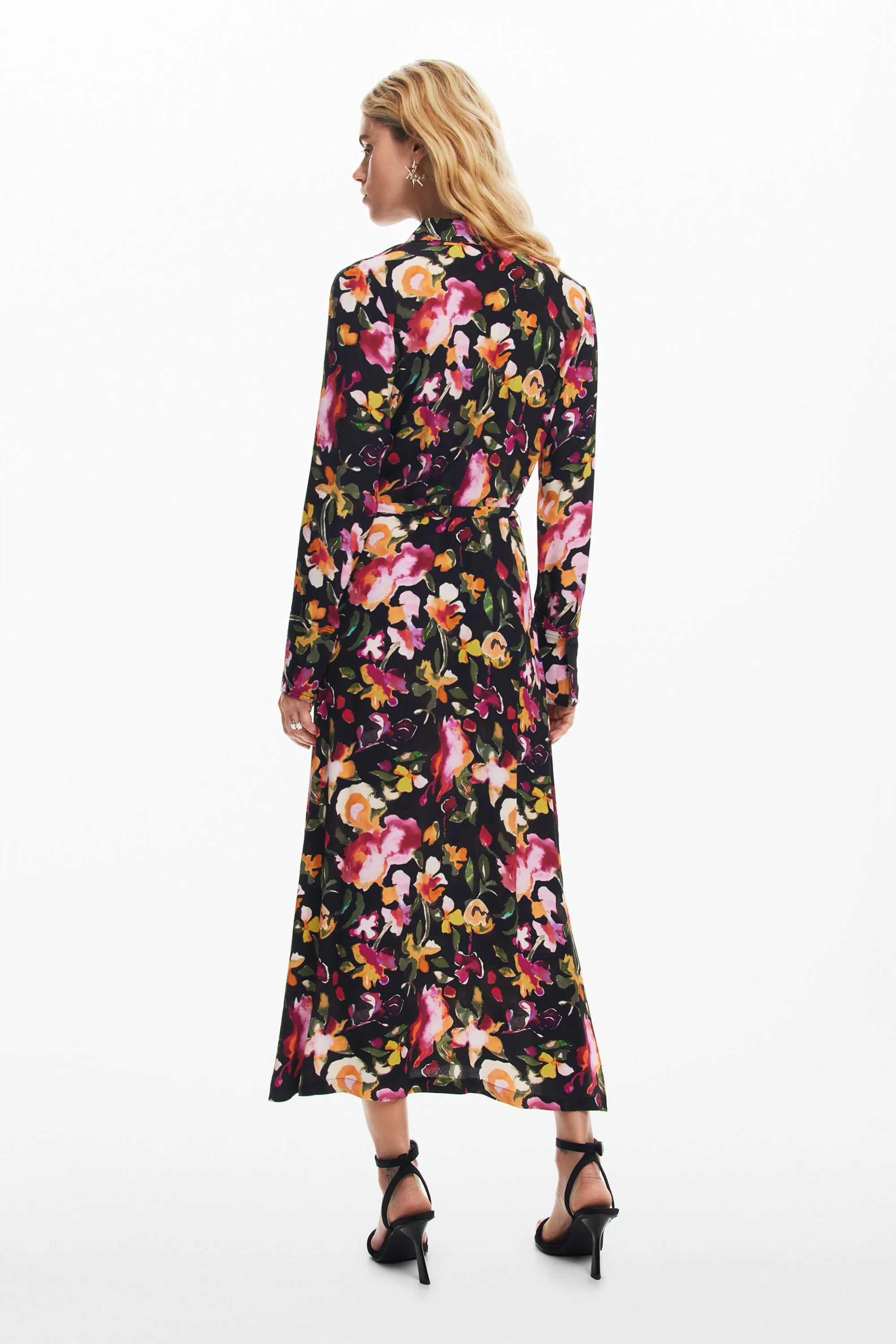 Vestido camisero flores