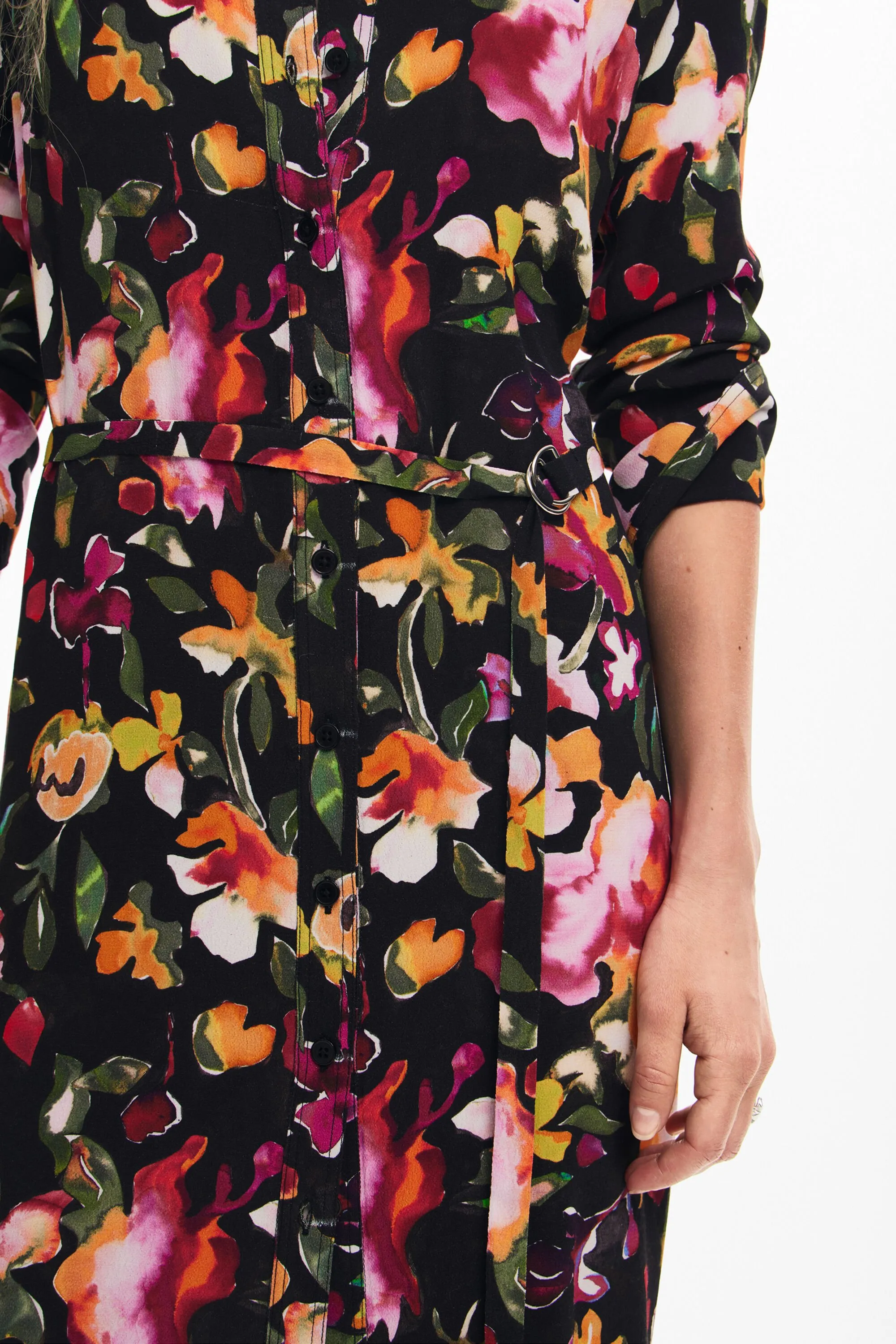 Vestido camisero flores