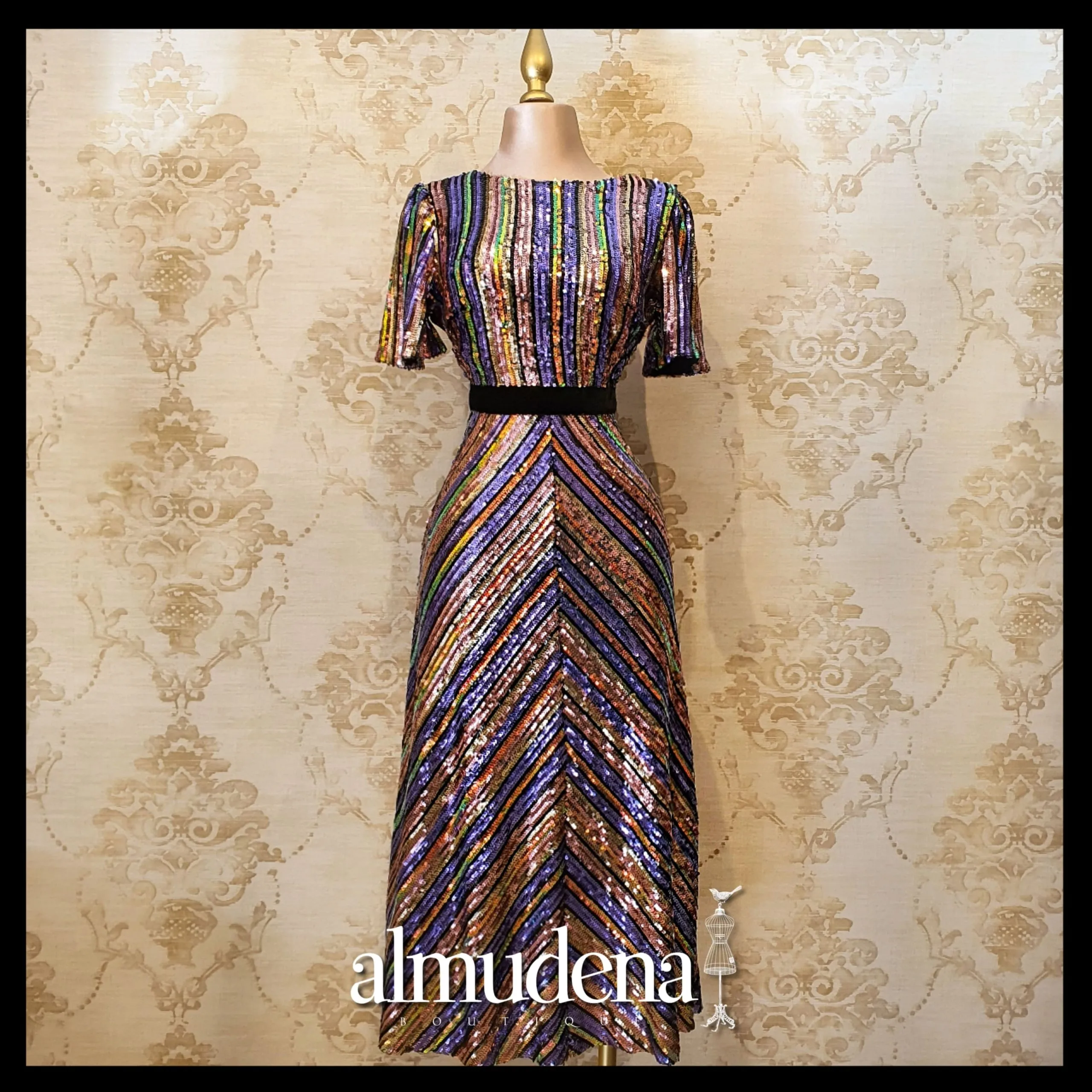 Vestido Colores Corto Lentejuela