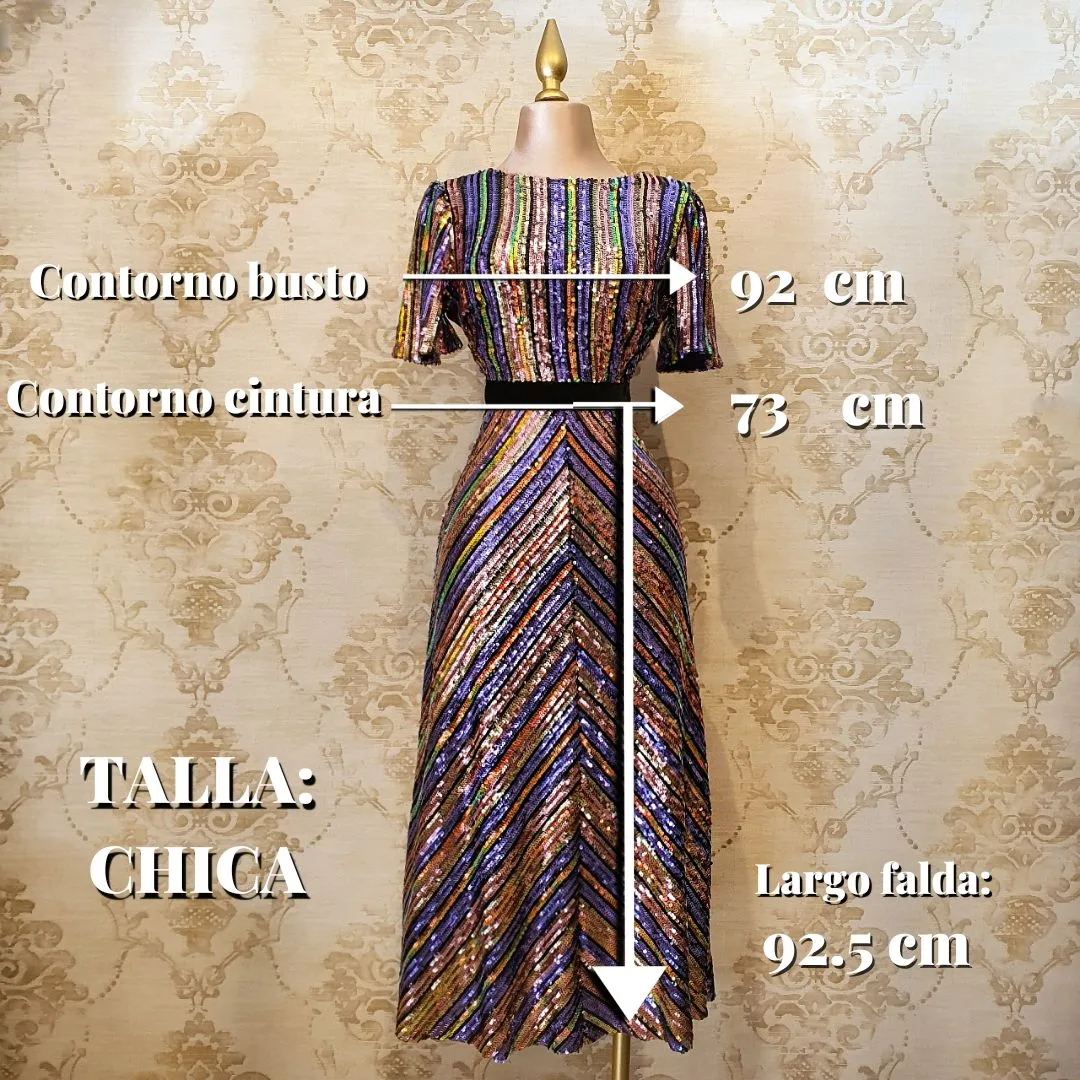 Vestido Colores Corto Lentejuela