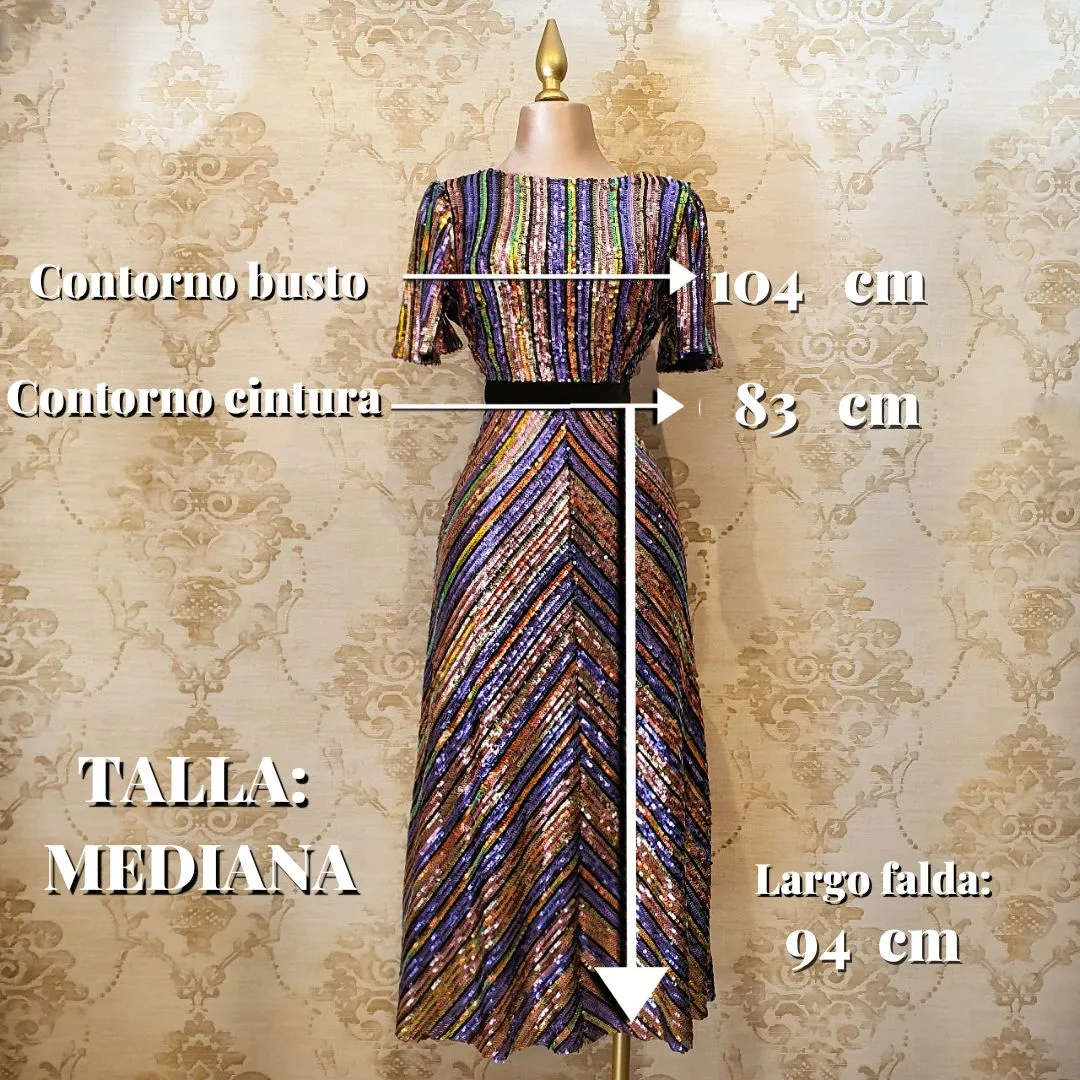 Vestido Colores Corto Lentejuela