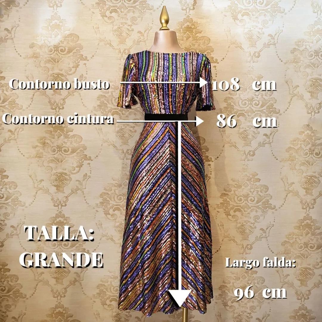 Vestido Colores Corto Lentejuela