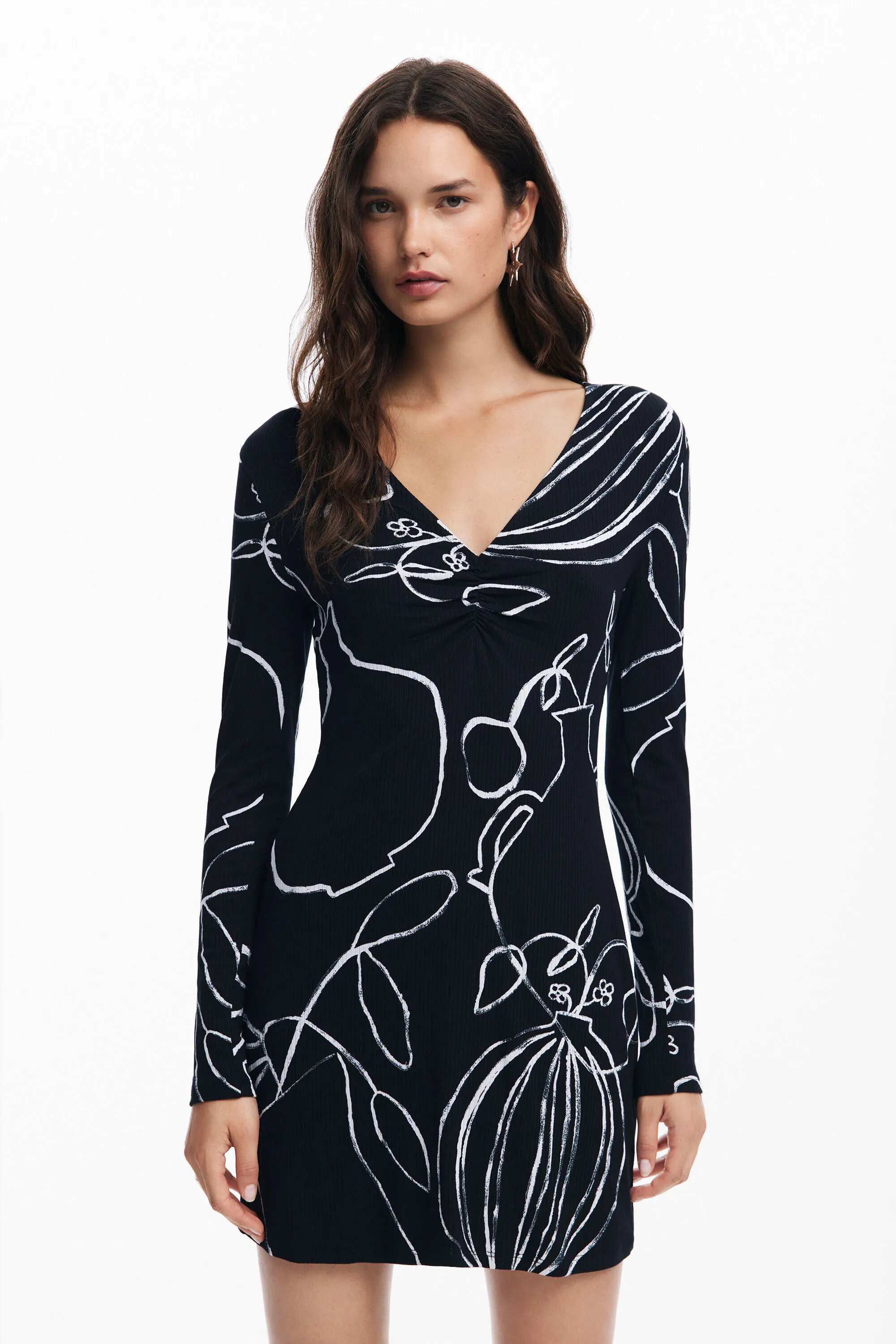 Vestido corto estampado