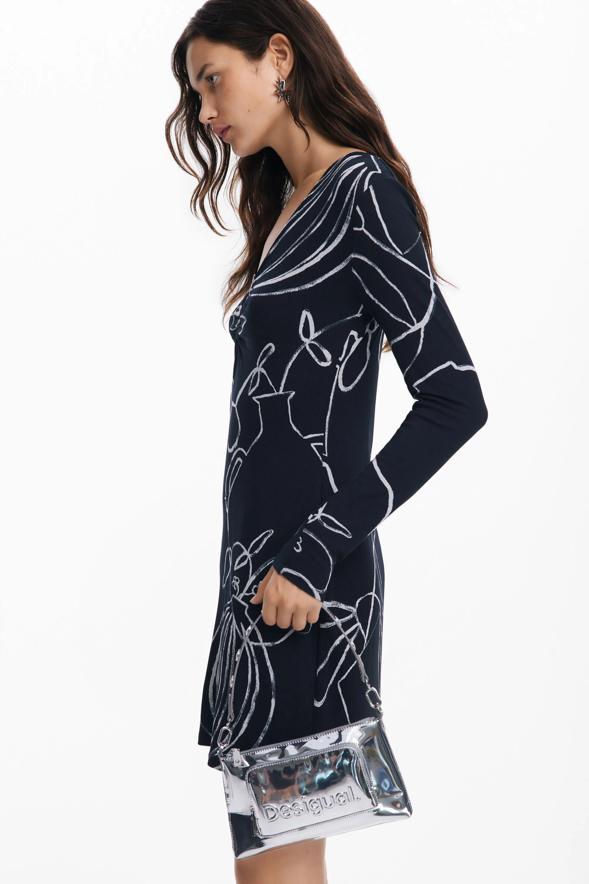 Vestido corto estampado