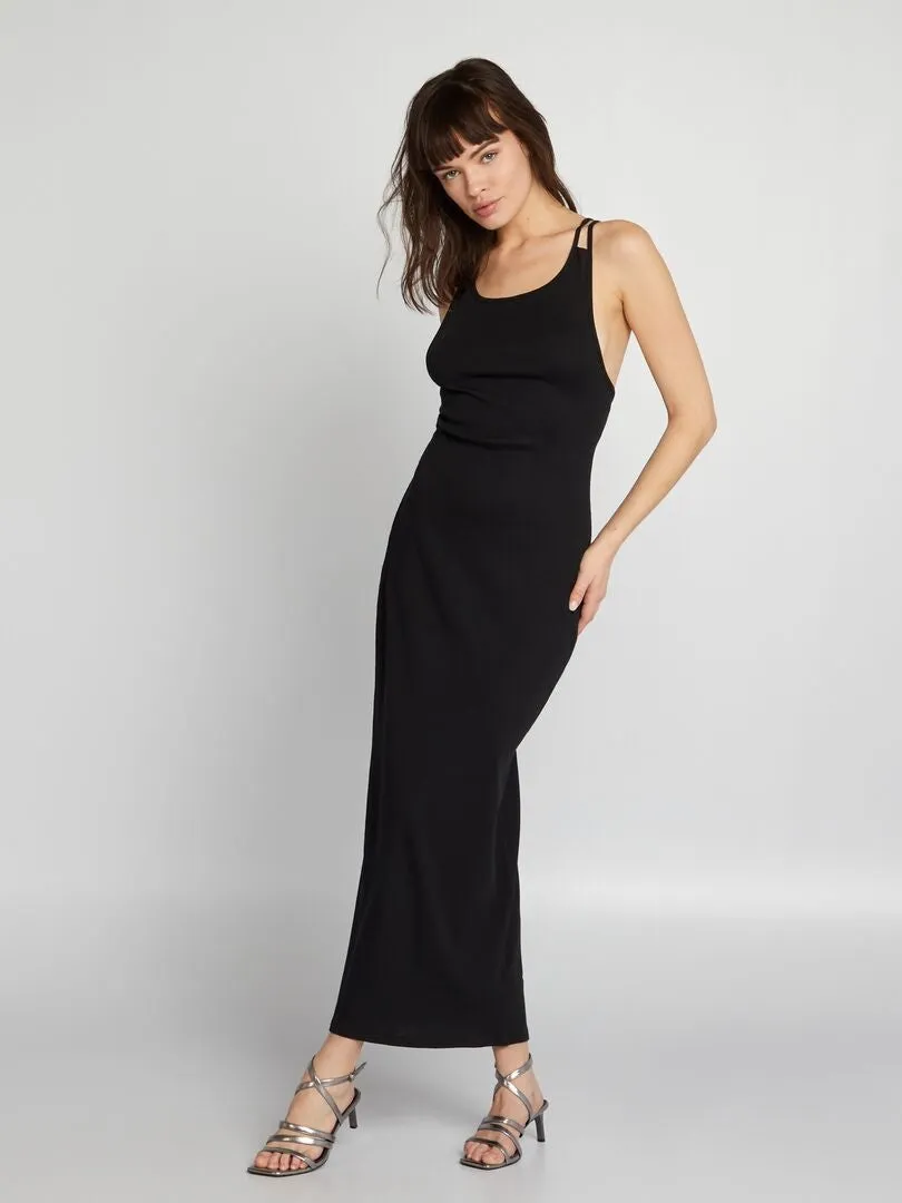 VESTIDO DE CANALé  NEGRO