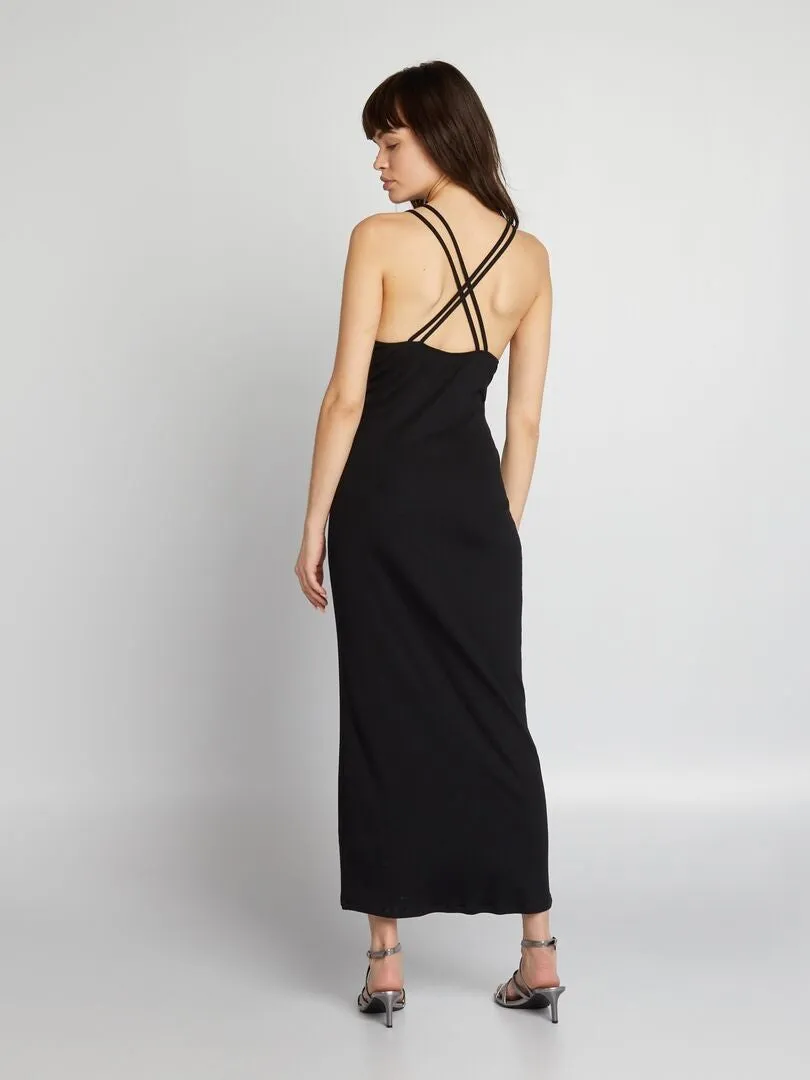 VESTIDO DE CANALé  NEGRO