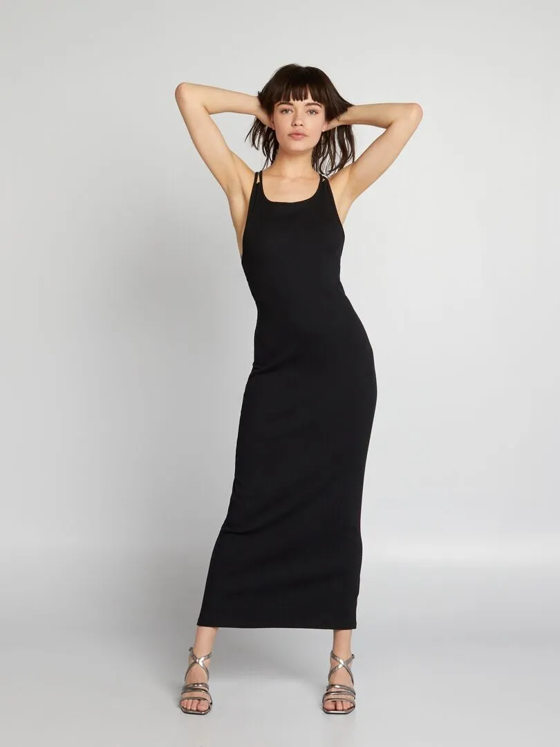 VESTIDO DE CANALé  NEGRO