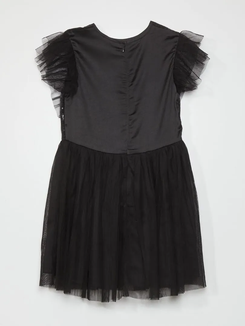 VESTIDO DE LENTEJUELAS  NEGRO