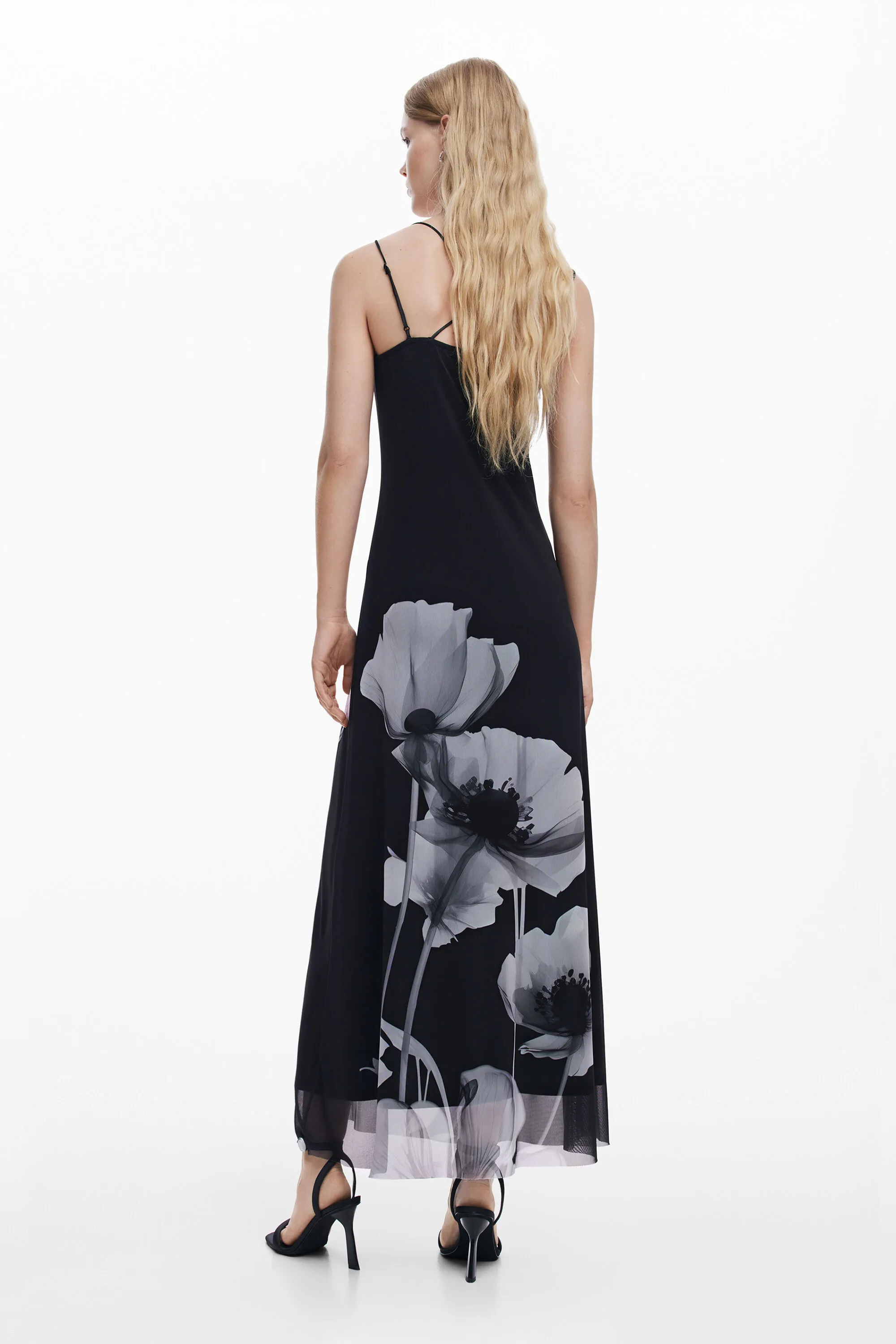 Vestido largo amapolas
