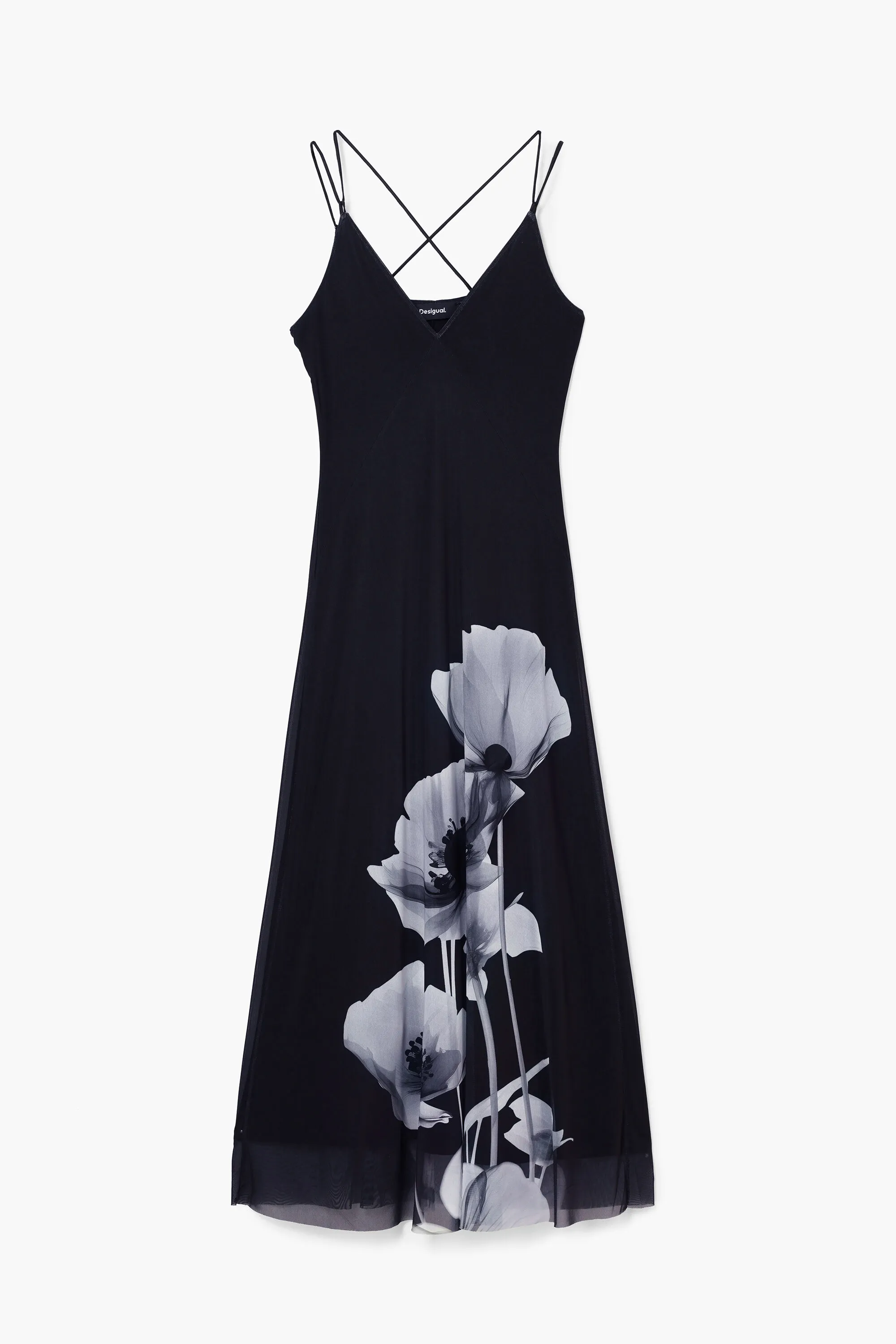 Vestido largo amapolas