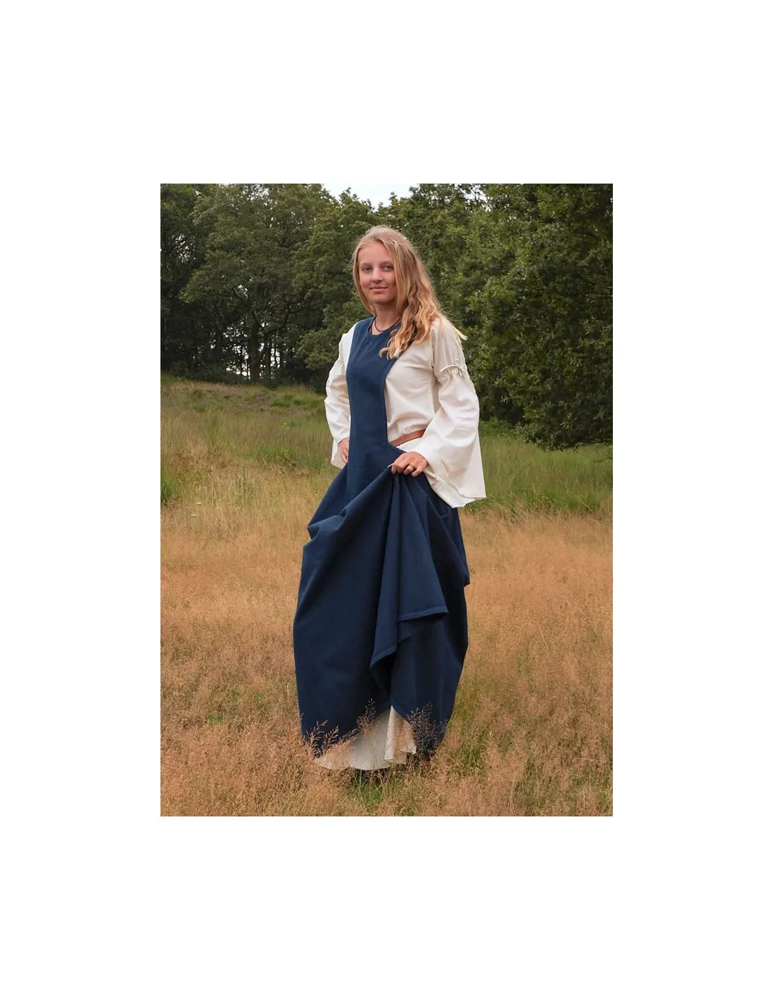 Vestido medieval Andra, azul oscuro