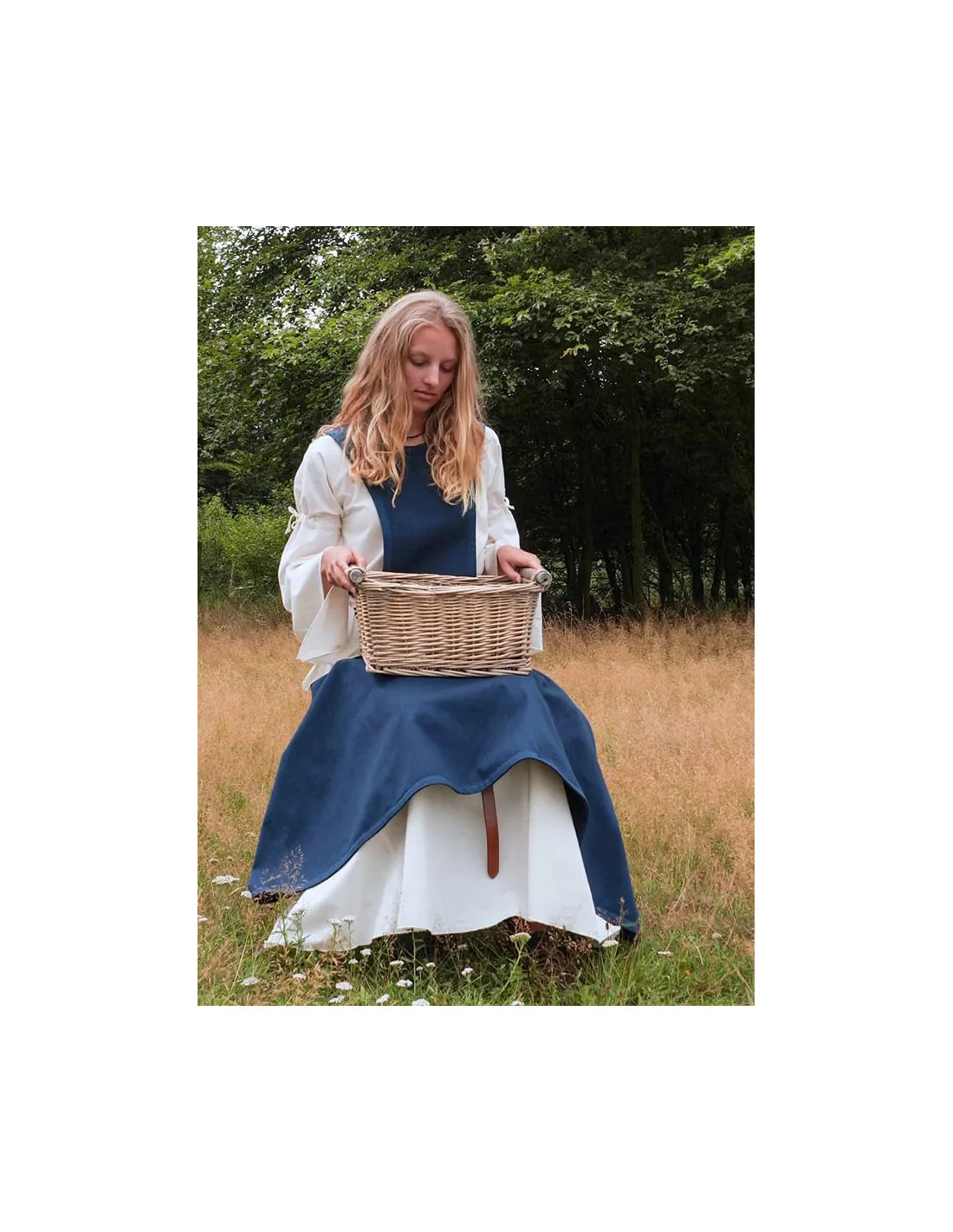 Vestido medieval Andra, azul oscuro