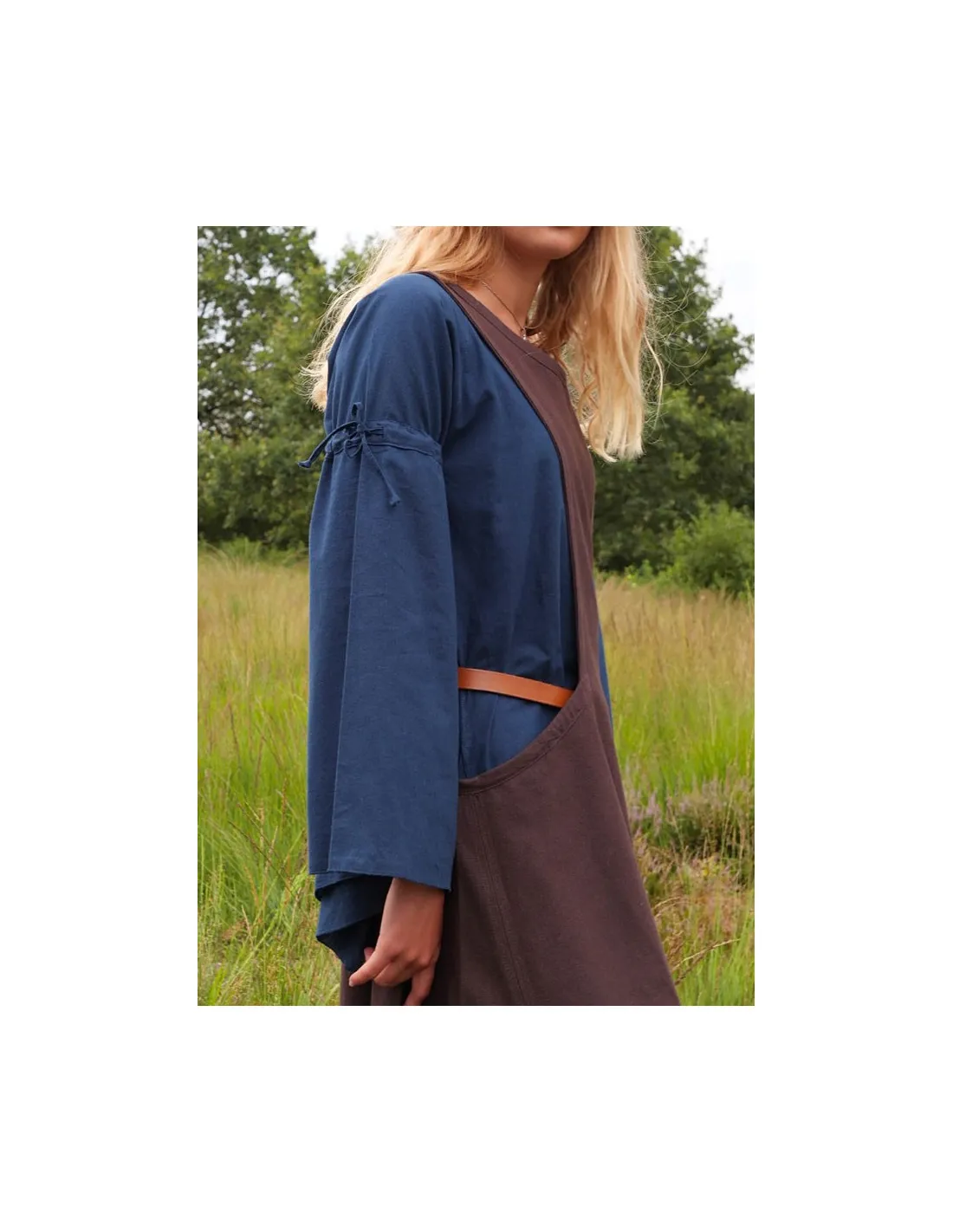 Vestido medieval Andra, marrón oscuro