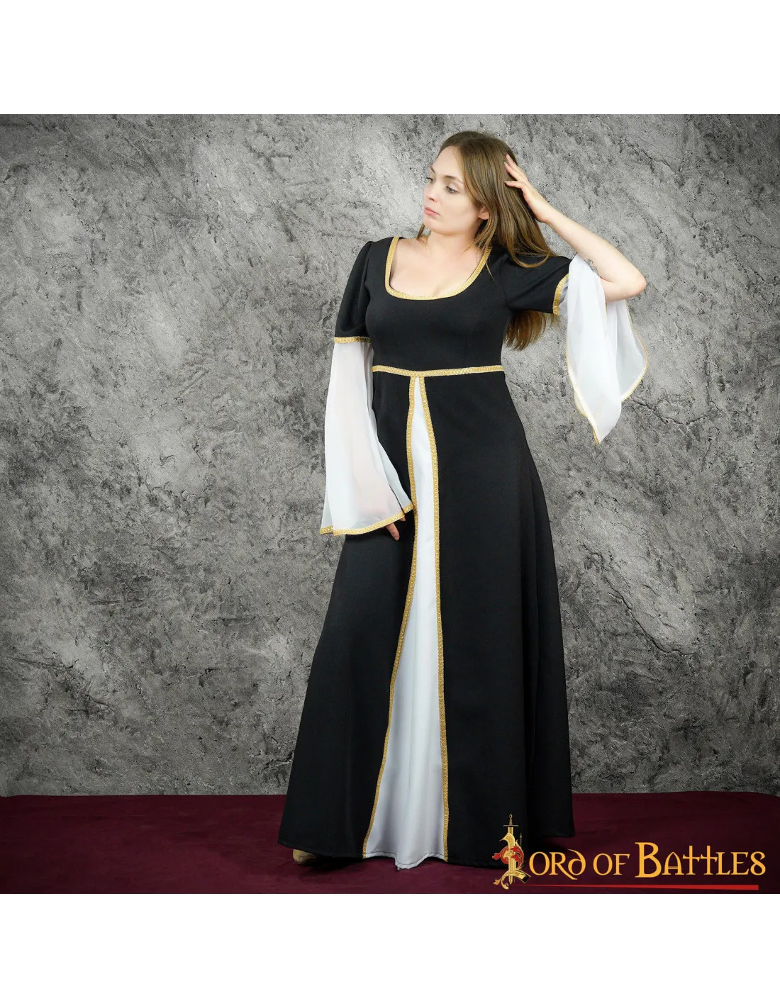 VESTIDO MEDIEVAL CORTESANA ANA  NEGRO