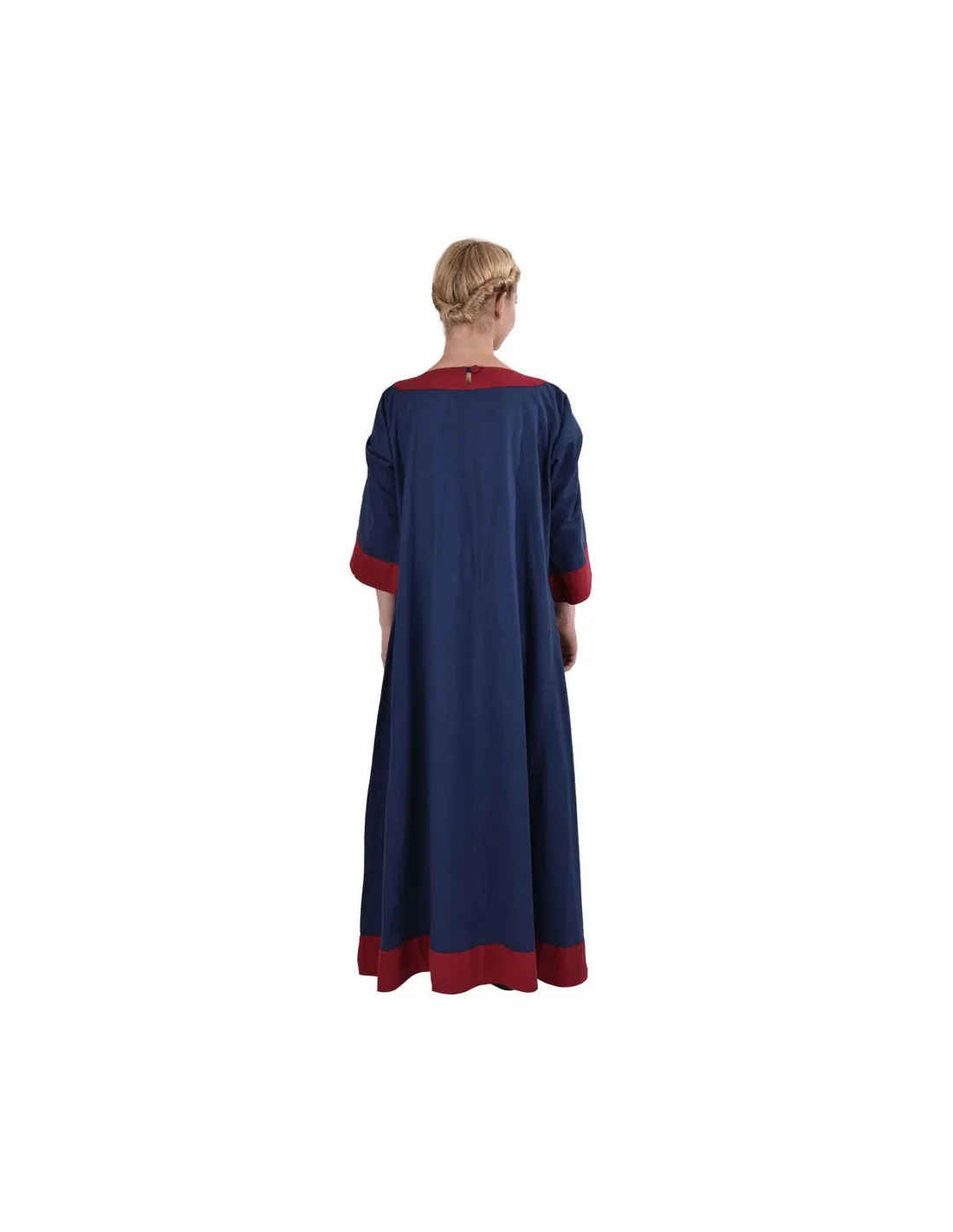 VESTIDO MEDIEVAL GUDRUN, AZULROJO