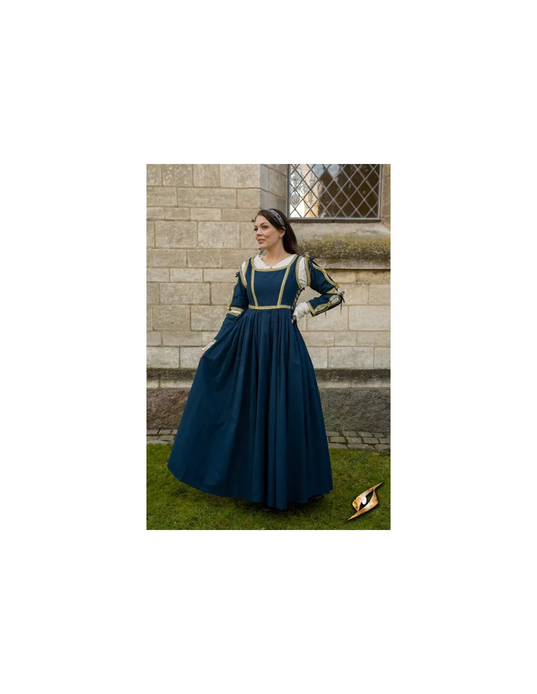 Vestido Medieval Lucrecia Azul MediaNoche