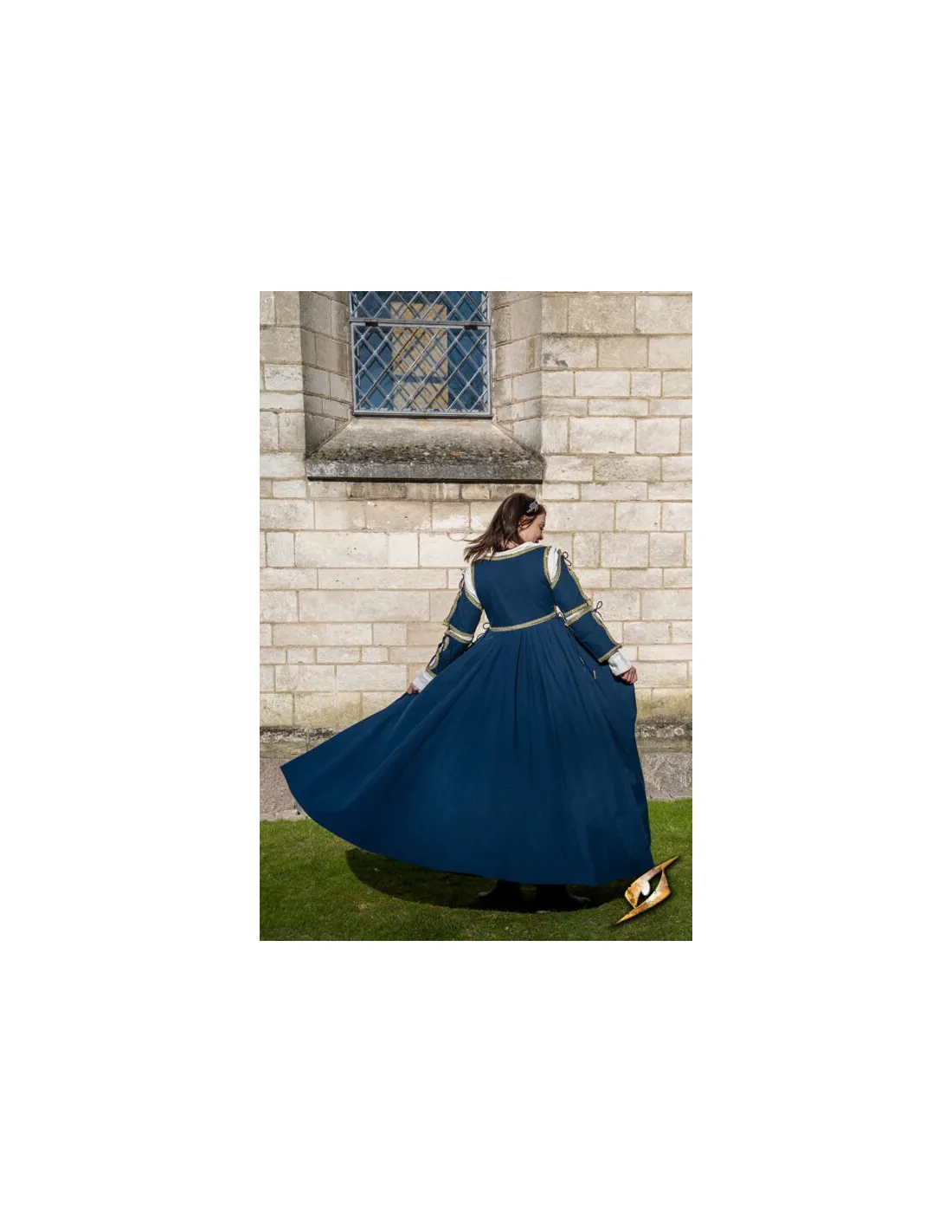 Vestido Medieval Lucrecia Azul MediaNoche