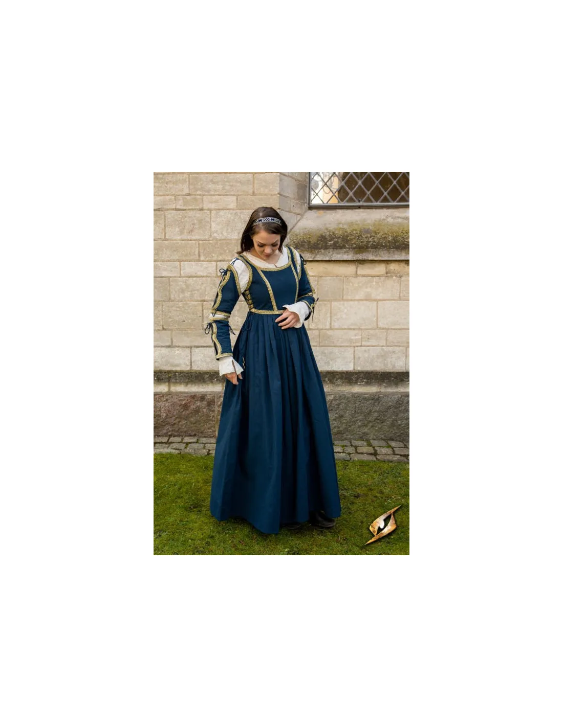 Vestido Medieval Lucrecia Azul MediaNoche