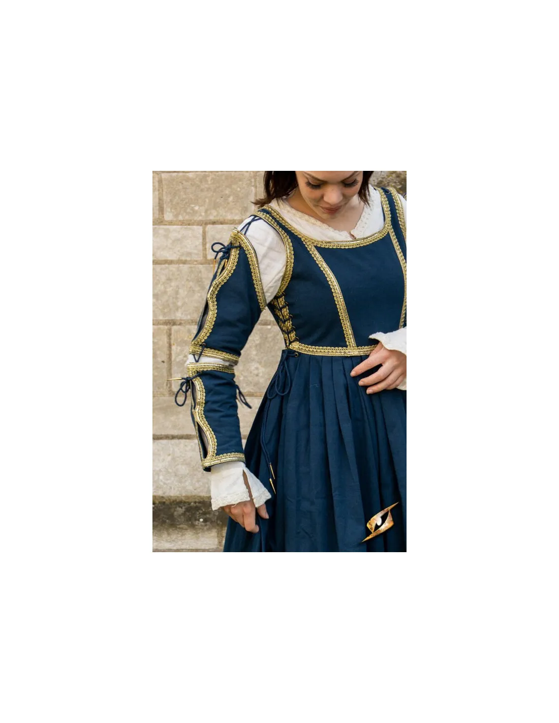 Vestido Medieval Lucrecia Azul MediaNoche