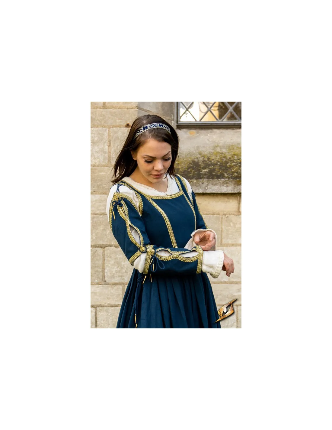 Vestido Medieval Lucrecia Azul MediaNoche