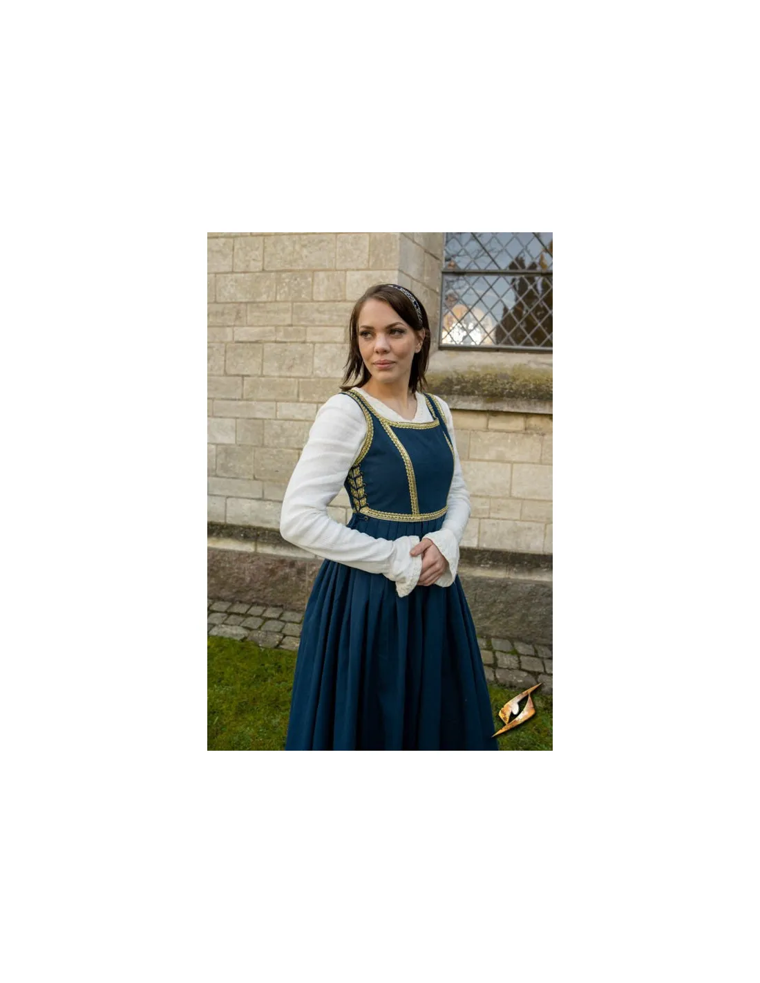 Vestido Medieval Lucrecia Azul MediaNoche